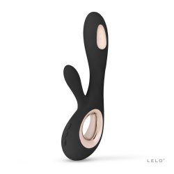 Lelo Soraya Wave - шикарний вібратор-кролик, 21.8х4.6 см (чорний)