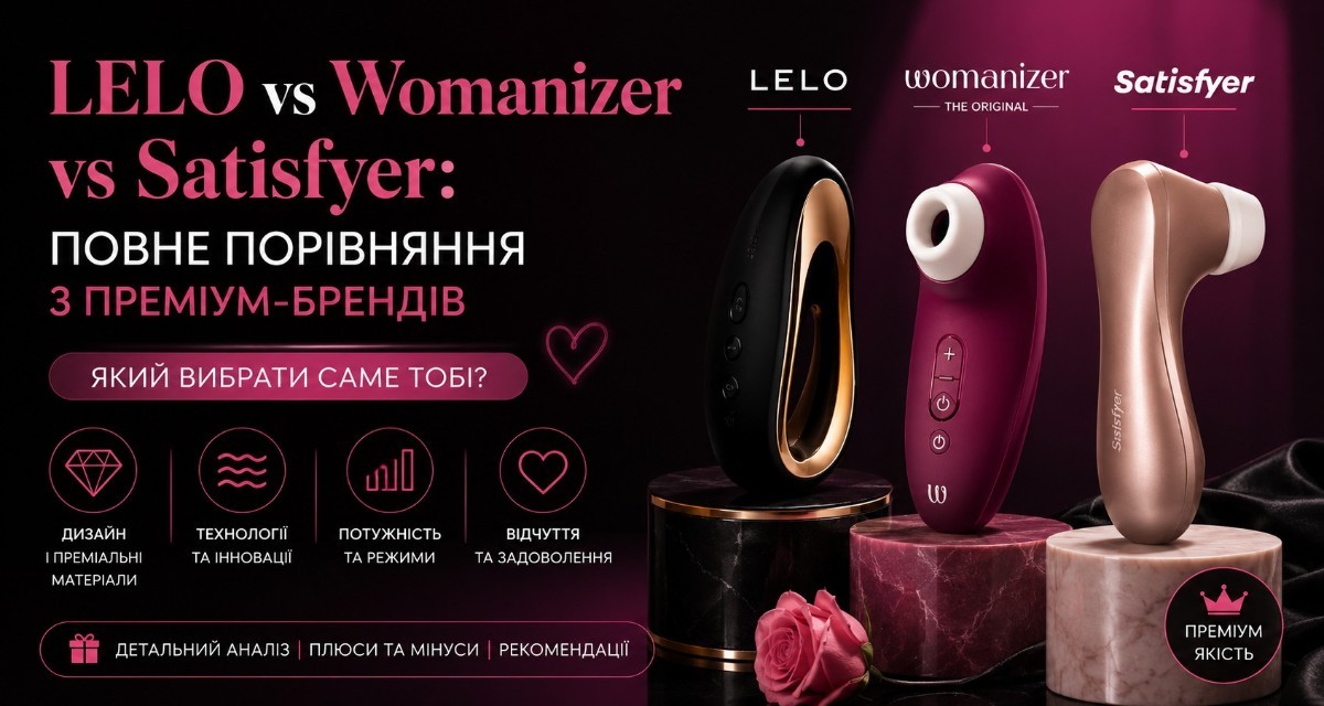 LELO vs Womanizer vs Satisfyer: повне порівняння 3 преміум-брендів
