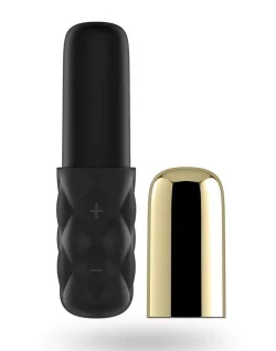 Satisfyer - Mini Lovely Honey Gold - Вібратор-помада з 15 варіантами роботи та дуже тихим мотором (золотий)