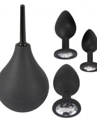 Orion Black Velvets Anal Kit – Набір для анальної стимуляції з 3 пробок та анального душу