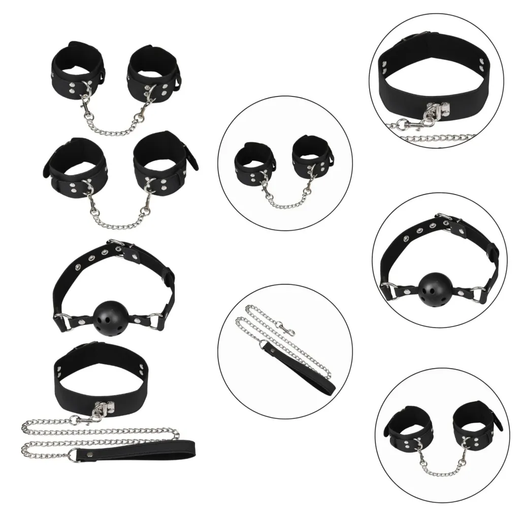 Набір БДСМ аксесуарів Erospace Wild Play BDSM Set 5 предметів