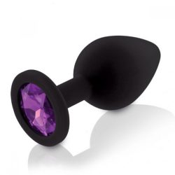 Rianne S: Booty Plug Set набір анальних пробок з кристалом, діаметр 2,7см, 3,5см, 4,1см (чорний) - Зображення 3