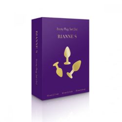 Rianne S: Booty Plug Set набір анальних пробок з кристалом, діаметр 2,7см, 3,5см, 4,1см (чорний) - Зображення 6