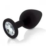Rianne S : Booty Plug Set набір анальних пробок з кристалом, діаметр 2,7см, 3,5см, 4,1см (чорний) — фото 5