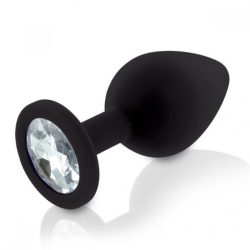 Rianne S: Booty Plug Set набір анальних пробок з кристалом, діаметр 2,7см, 3,5см, 4,1см (чорний) - Зображення 5