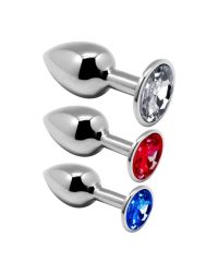 Alive Metal Plug Kit – Набір металевих анальних пробок, 8х3.4 см (різнокольоровий)