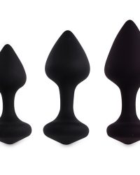 FeelzToys Bibi Butt Plug Set 3 – Набір силіконових анальних пробок, 3 шт (чорний)