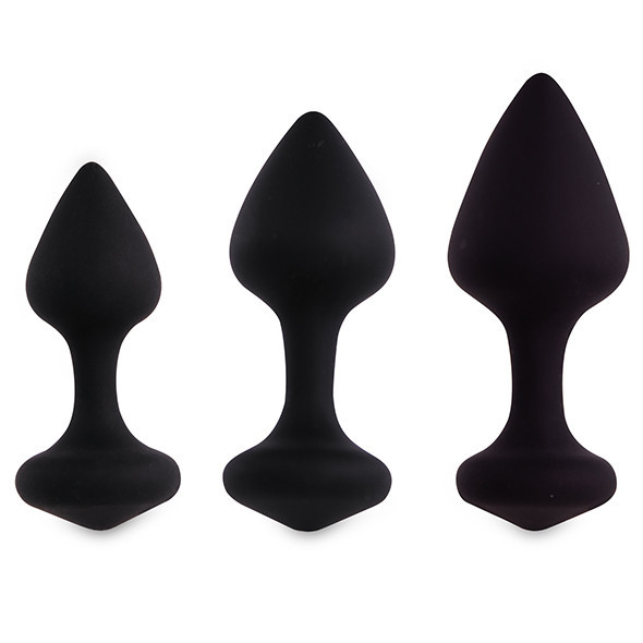 FeelzToys Bibi Butt Plug Set 3 – Набір силіконових анальних пробок, 3 шт (чорний) Dezire 3 FeelzToys Bibi Butt Plug Set 3 - Набір силіконових анальних пробок, 3 шт (чорний) - Зображення 1