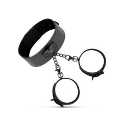 Bedroom Fantasies Collar & Cuffs - Наручники з нашийником, (чорний)