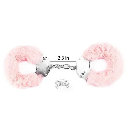 Fetish Pleasure Fluffy Hand Cuffs — 2 ключі — фото 2