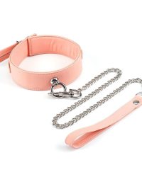 Нашийник із повідцем Liebe Seele Dark Candy Pink Collar with Leash