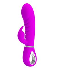 Pretty Love – Prescott Vibrator Pink – Вібратор-кролик, 20 см (фіолетовий)