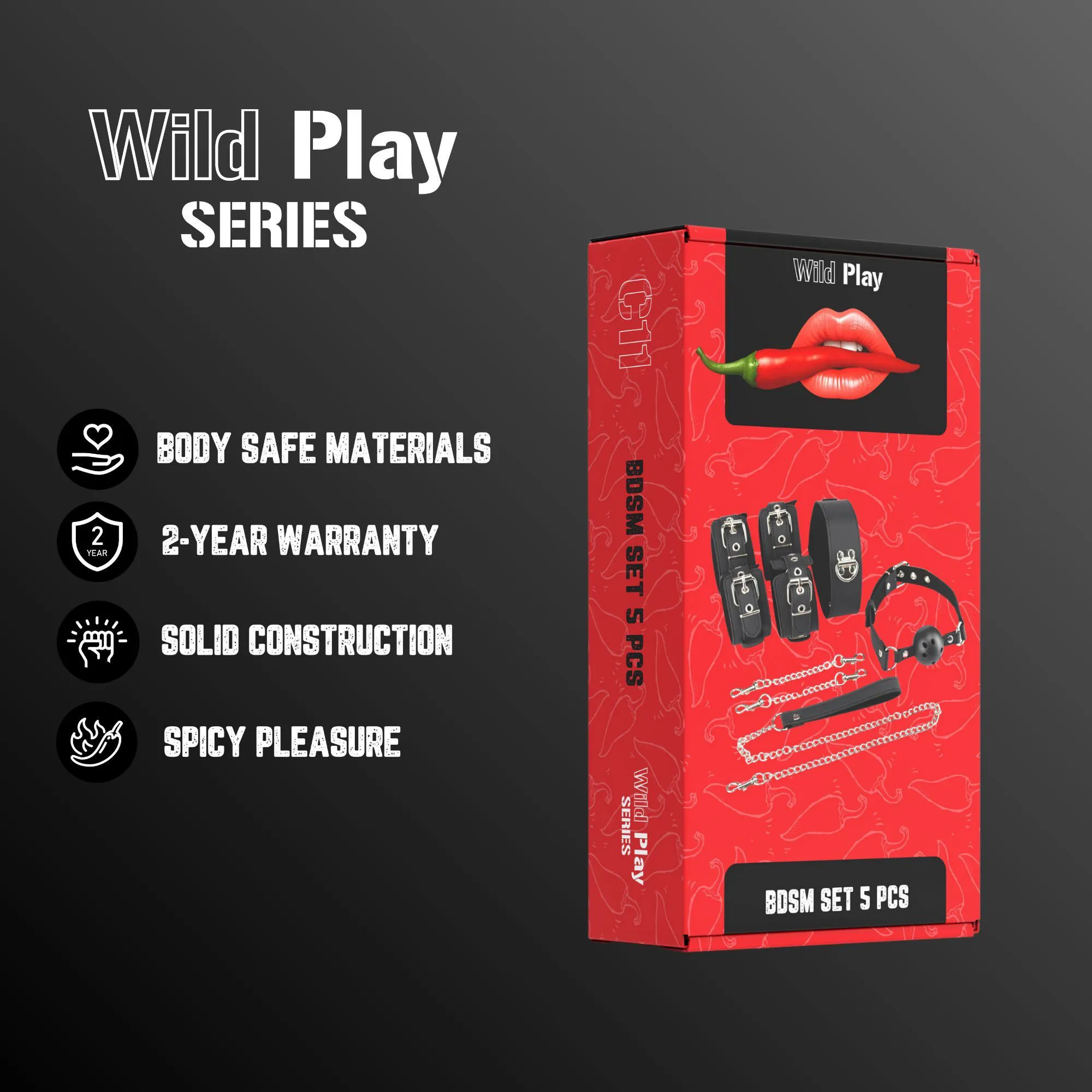 Erospace Wild Play BDSM Set — 5 предметів — фото 2