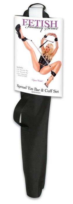 Pipedream Spread Bar and Cuff Set - Фіксатори для рук та ніг, (чорний) - Зображення 5