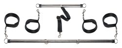 Pipedream Spread Bar and Cuff Set - Фіксатори для рук та ніг, (чорний) - Зображення 4