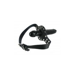 Strict Leather Ride Me Mouth Gag - кляп-фалос зі страпоном, 12х4 см (чорний) - Зображення 2