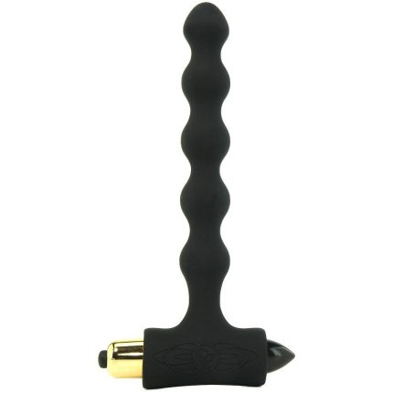 Rocks Off Petite Sensations Pearls black – анальний вібратор, 14х2.5 см (чорний)