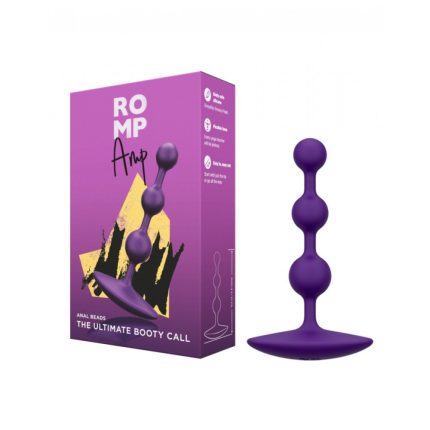 Romp AMP – Анальні кульки, 13,5 х2, 6 см (фіолетовий)