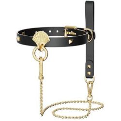 Zalo Collar and Leash Set Black - Розкішний нашийник з повідцем (чорний)