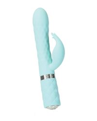Pillow Talk Lively Teal – Розкішний вібратор із кристалом Сваровські для точки G, 24х3.7 см (бірюзовий)