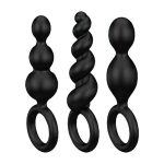 Satisfyer Booty Call набір анальних пробок, 3 шт (чорний)
