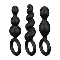 Satisfyer Booty Call набір анальних пробок, 3 шт (чорний)