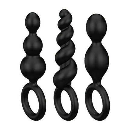 Satisfyer Booty Call набір анальних пробок, 3 шт (чорний)