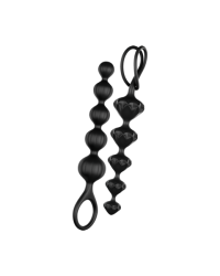 Satisfyer Love Beads Silicone – анальні ланцюжки, 20.5х3.4 см (чорний)