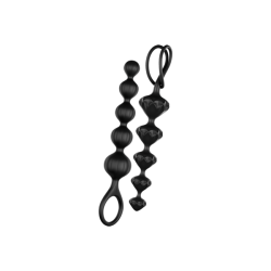Satisfyer Love Beads Silicone - анальні ланцюжки, 20.5х3.4 см (чорний)