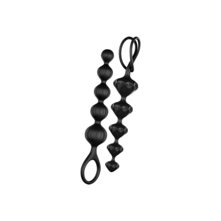 Satisfyer Love Beads Silicone – анальні ланцюжки, 20.5х3.4 см (чорний)