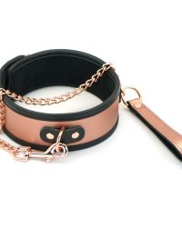 Широкий нашийник з повідцем Liebe Seele Rose Gold Memory Collar with Leash