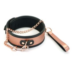 Широкий нашийник з повідцем Liebe Seele Rose Gold Memory Collar with Leash