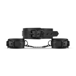 Bedroom Fantasies Collar & Cuffs - Наручники з нашийником, (чорний) - Зображення 4