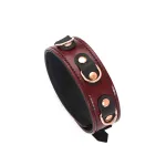 Liebe Seele Шкіряний нашийник з повідцем Liebe Seele Wine Red Collar and Leash — фото 3