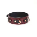Liebe Seele Шкіряний нашийник з повідцем Liebe Seele Wine Red Collar and Leash — фото 2