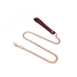 Шкіряний нашийник з повідцем Liebe Seele Wine Red Collar and Leash - Зображення 5