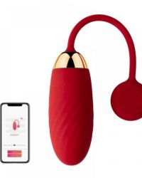 Svakom Ella Vibrating Egg Red-віброяйце зі смарт-управлінням, 21. 5х3. 3 см (кораловий)