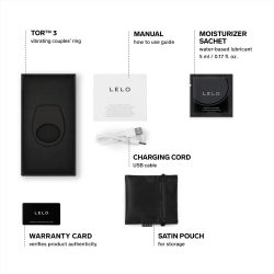 Ерекційне кільце з вібрацією LELO Tor 3 Black - Зображення 7