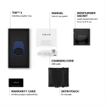 LELO Ерекційне кільце з вібрацією LELO Tor 3 Base Blue — фото 6