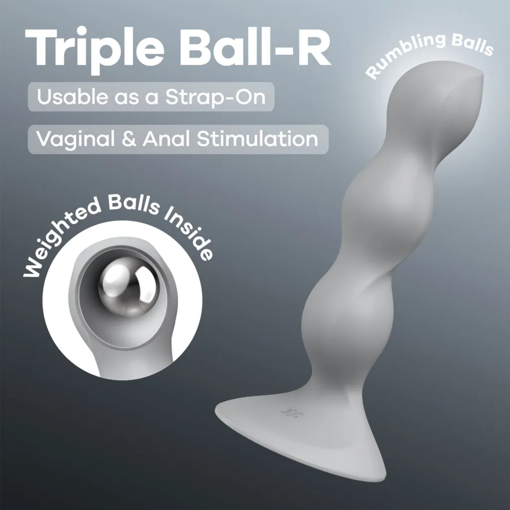 Satisfyer Triple Ball-R — стимулятор з присоскою — фото 2