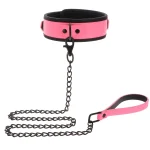 Taboom Collar and Chain Leash - Нашийник з повідцем, (рожевий)
