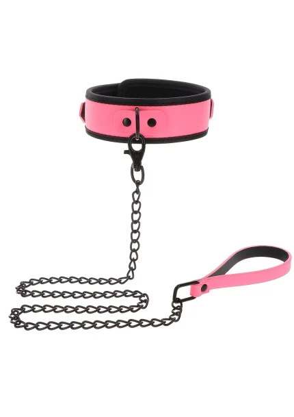 Taboom Collar and Chain Leash – Нашийник з повідцем, (рожевий)