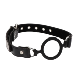 Taboom Open Ring Gag - силіконовий кляп-кільце, (чорний)