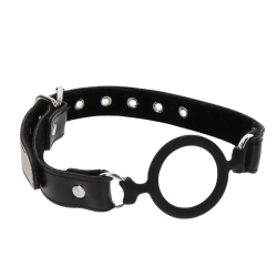 Taboom Open Ring Gag - силіконовий кляп-кільце, (чорний)