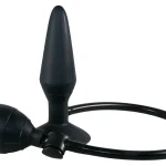 Orion True Black Silikon Pump Plug - надувна анальна пробка, 15х4-10 см (чорний)