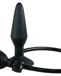 Orion True Black Silikon Pump Plug – надувна анальна пробка, 15х4-10 см (чорний)