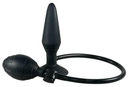 Orion True Black Silikon Pump Plug – надувна анальна пробка, 15х4-10 см (чорний)