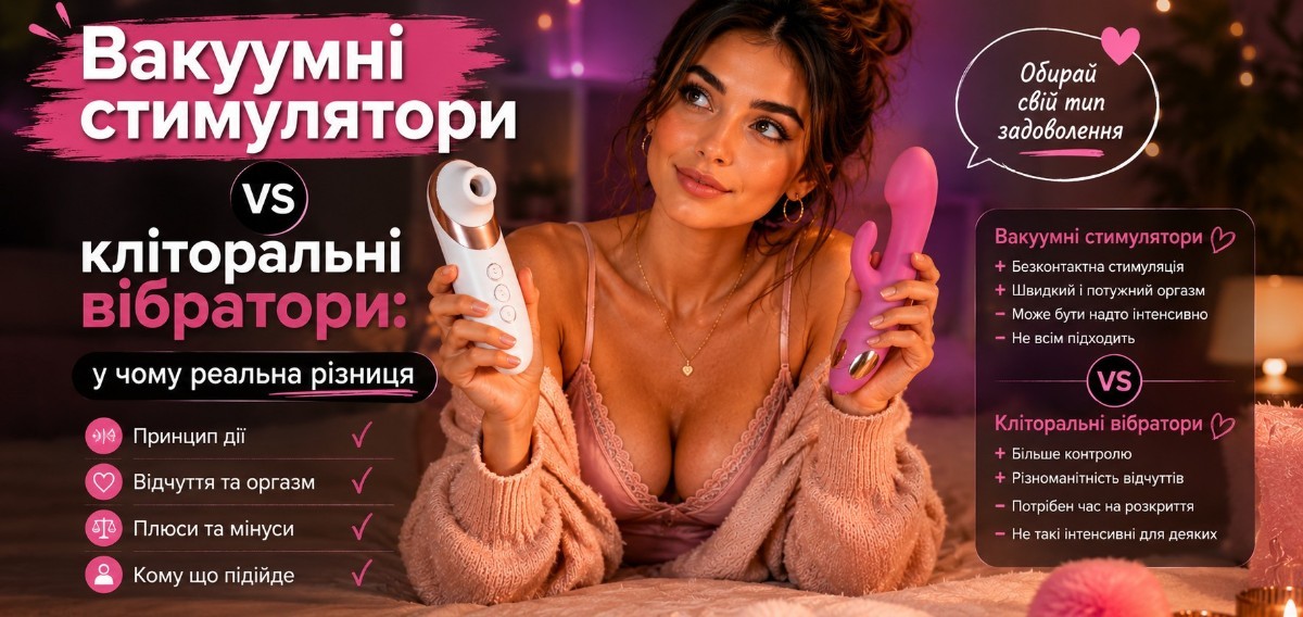 Вакуумні стимулятори vs кліторальні вібратори: у чому реальна різниця