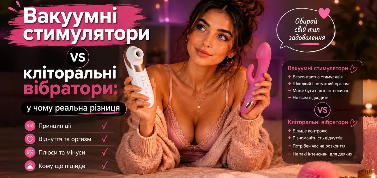 Вакуумні стимулятори vs кліторальні вібратори: у чому реальна різниця