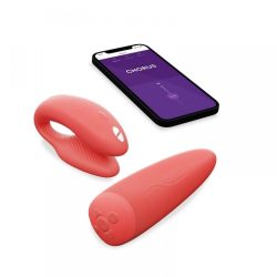 Оранжевий вібратор для пар зі смарт управлінням We-Vibe Chorus + Лубрикант 50 мл - Зображення 4